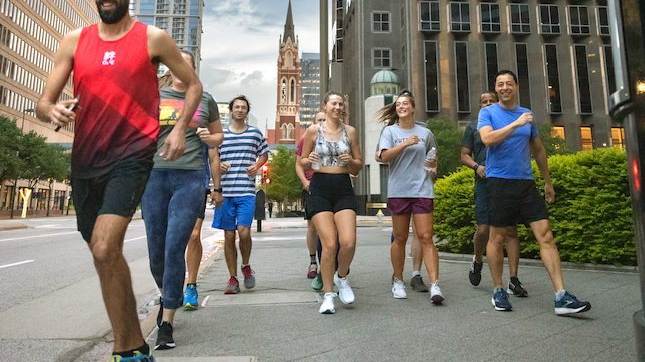 morning run activity led by Tempest employee Chris Mateer